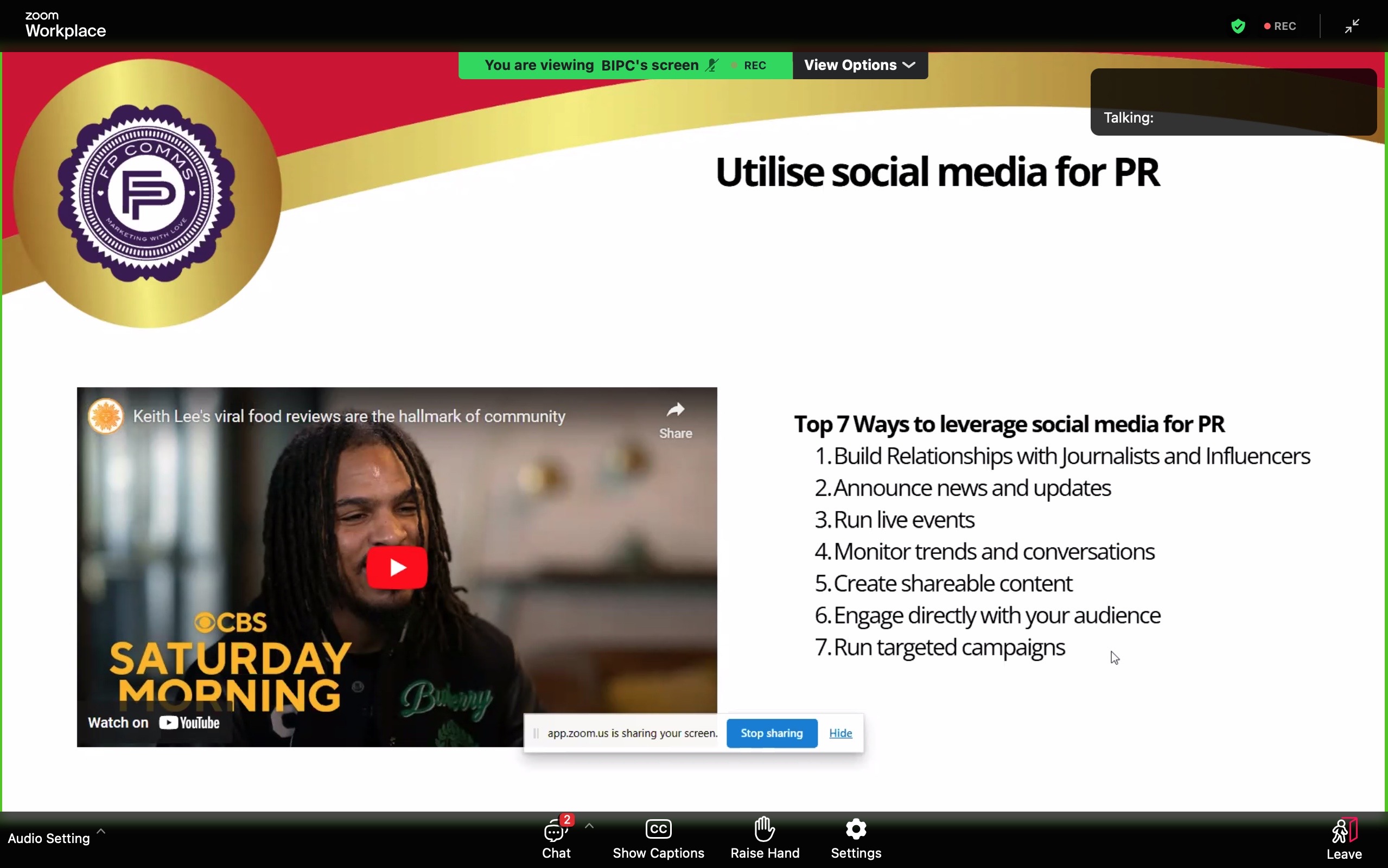 social media for PR
